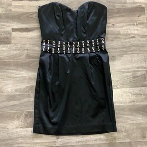 Black Strapless Bebe Dress